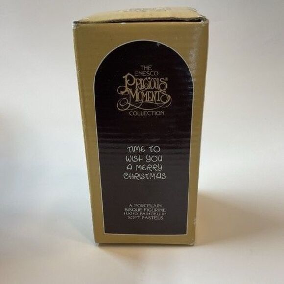 VTG NWB Enesco Precious Moments Figurine Time To Wish You A Merry Christmas - Picture 7 of 14